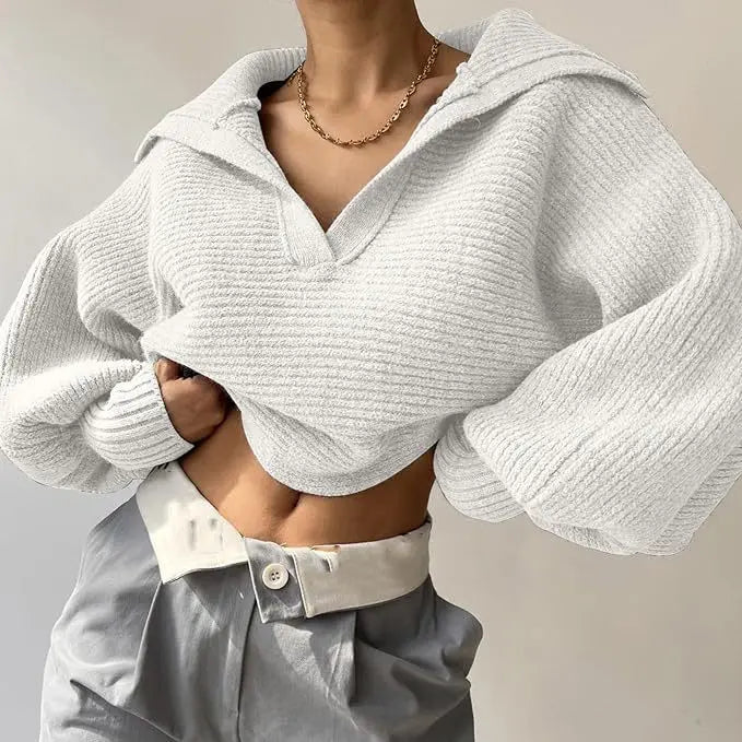 Gemma Hooded Ribbed Knit Sweater in Khaki, view 8