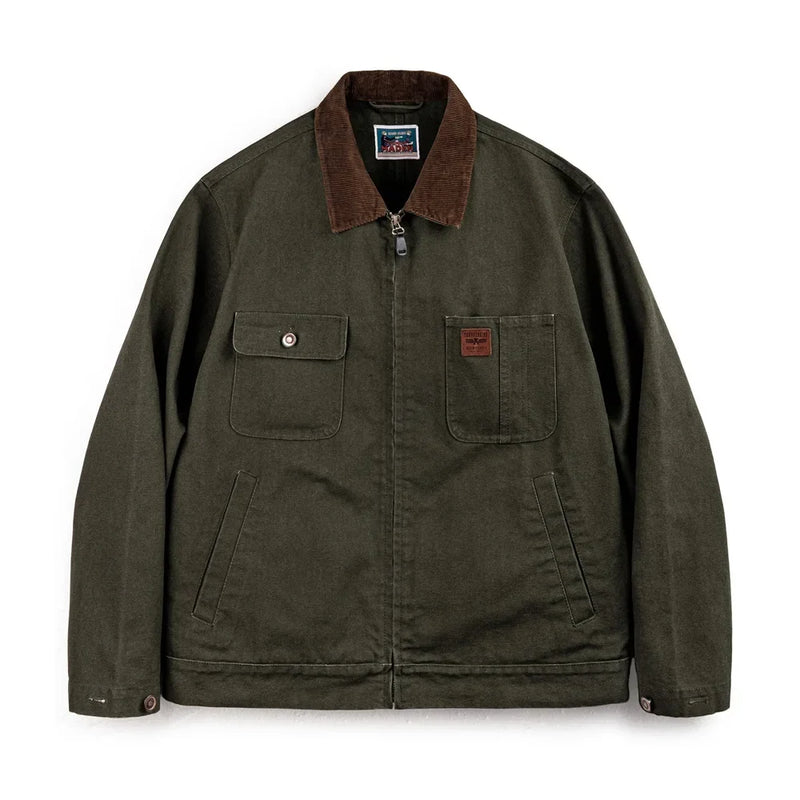 Kate Structured Workwear Jacket in Green, view 5